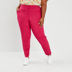 Pantalon tailleur carotte rose framboise femme grande taille