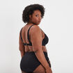 Haut de maillot de bain forme corbeille noir femme grande taille