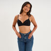 Soutien-gorge triangle coton majoritaire noir femme