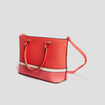 Grand sac cabas avec bandouli&egrave;re rose fushia femme