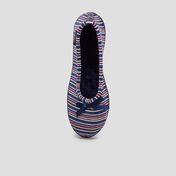 chaussons ballerines isotoner multicolore femme Chaussons ballerines Isotoner multicolore femme