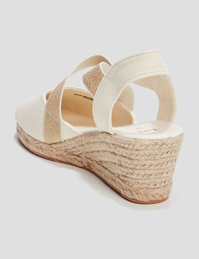 Sandales espadrilles compensées sable femme