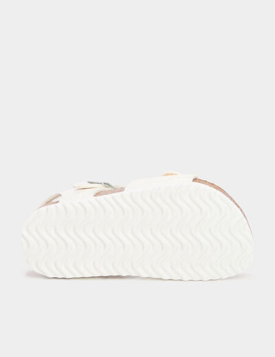Sandales à boucles plates blanc fille
