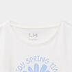 T-shirt manches courtes coton ivoire fille