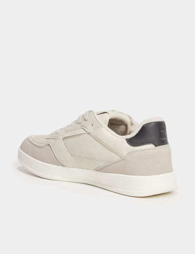 Tennis basses &agrave; lacets gris homme
