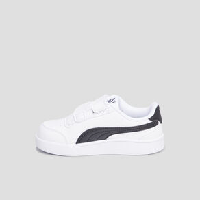Tennis basses à scratchs Puma Shuffle blanc garçon