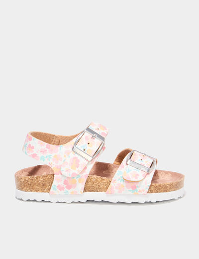 Sandales avec boucles multicolore fille