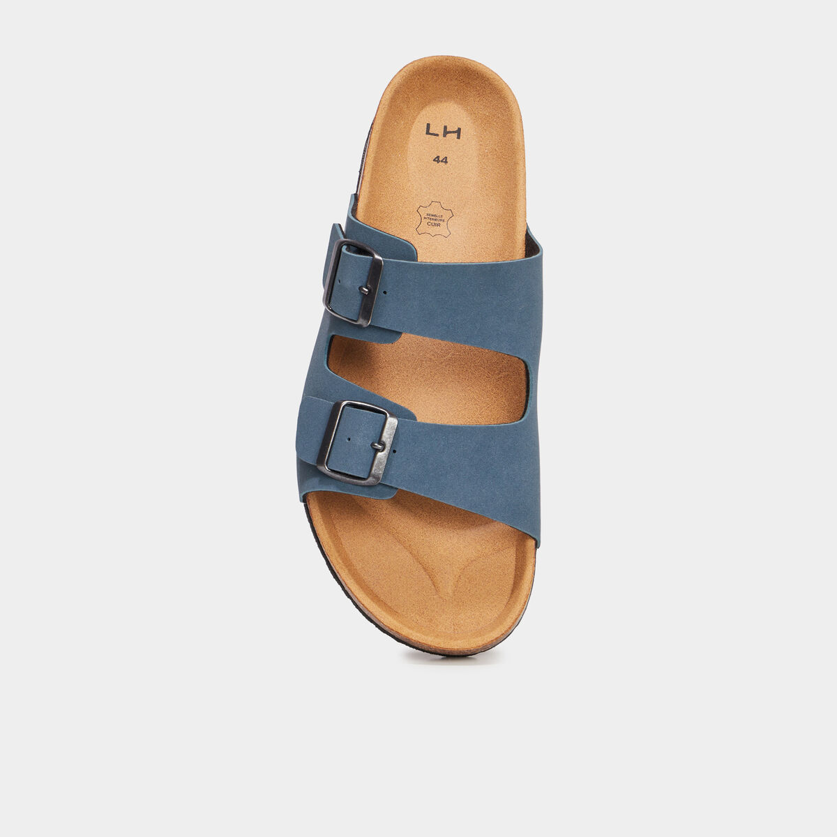 Mules avec boucles bleu marine homme