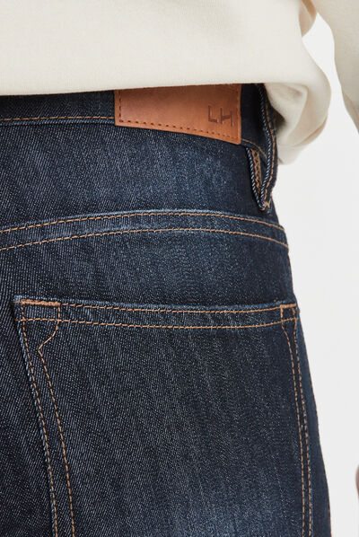 Jeans straight effet délavé denim stone homme