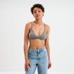 Soutien-gorge triangle sans armatures vert kaki femme