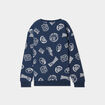 Sweat col rond manches longues bleu marine garçon