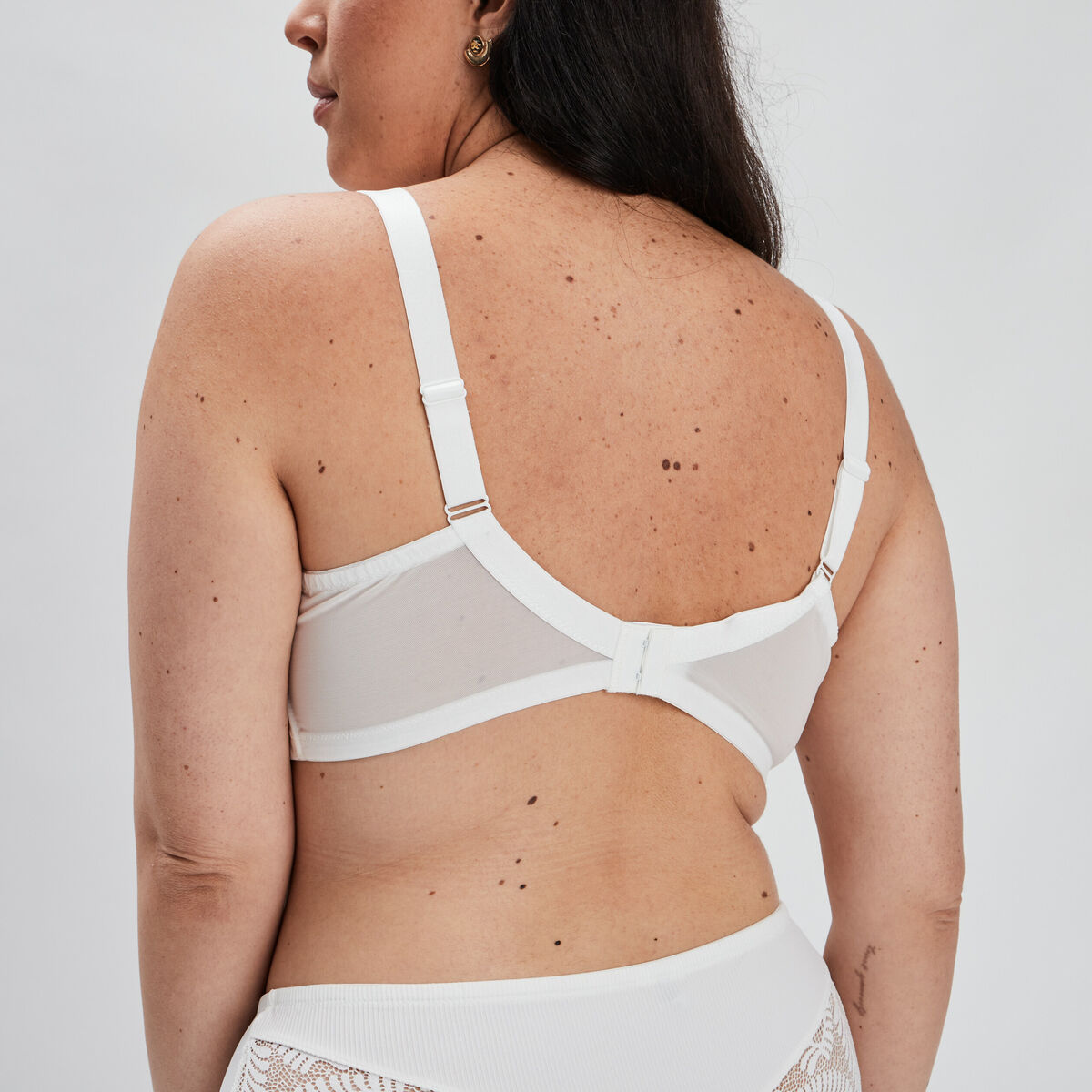 Soutien-gorge embo&icirc;tant microfibre blanc femme grande taille
