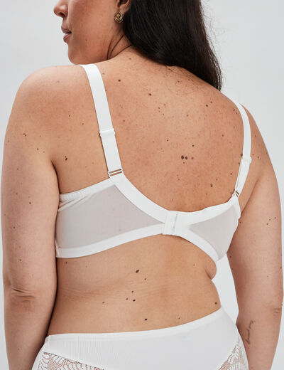Soutien-gorge emboîtant microfibre blanc femme grande taille