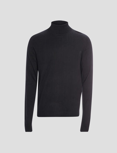 Pull avec col roulé noir homme