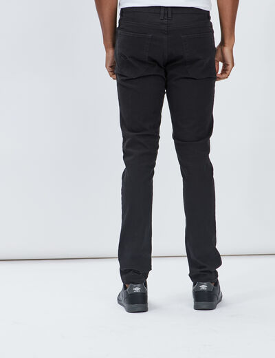 Pantalon droit en coton stretch gris foncé homme