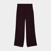 Pantalon large &agrave; paillettes prune femme