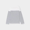 T-shirt coton col rond manches longues ecru fille
