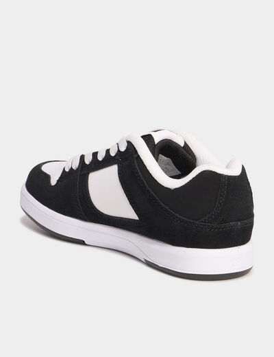 Tennis basses cuir &agrave; lacets noir gar&ccedil;on