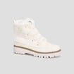 Bottines fausse fourrure blanc femme