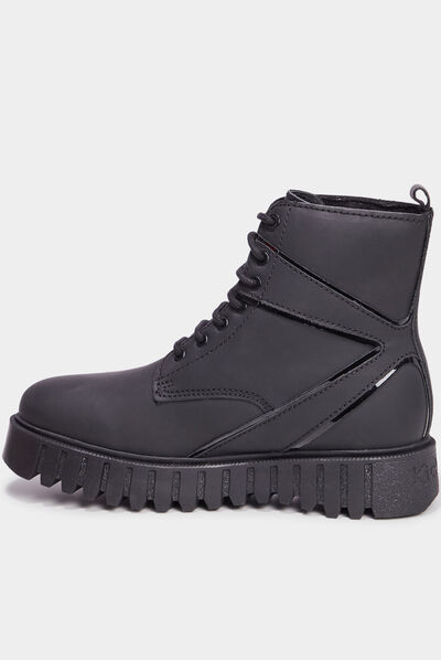 Bottines en cuir Kickers Kickfab noir femme