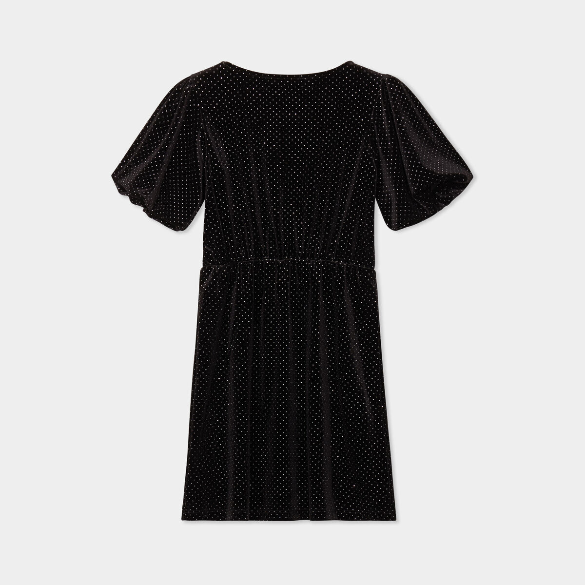 Robe velours &agrave; strass Liberto noir fille