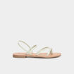 Sandales plates vert clair femme