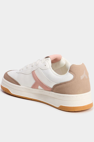 Baskets &agrave; lacets rose femme