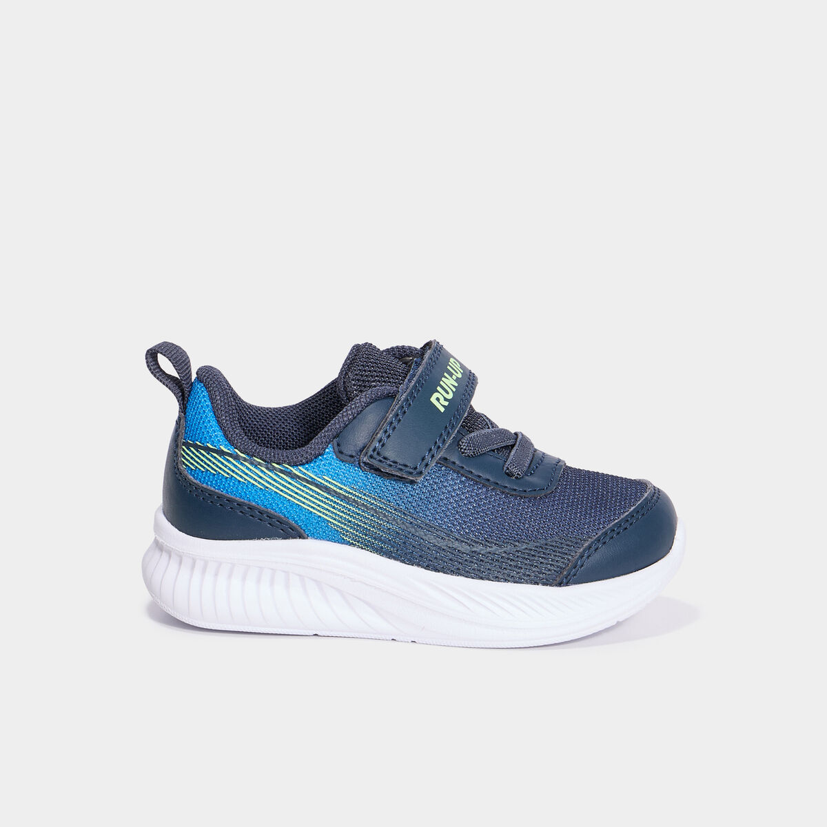 Baskets running à scratchs bleu bébé garçon