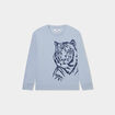 Sweat col rond manches longues bleu clair garçon