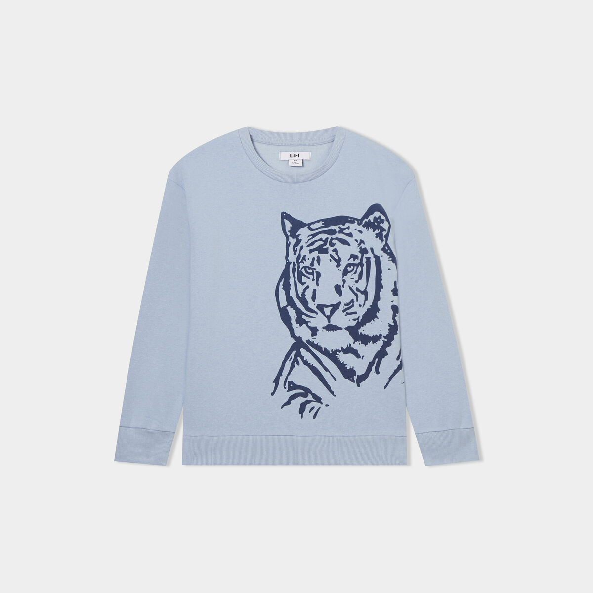 Sweat col rond manches longues bleu clair garçon