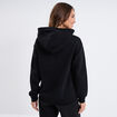 Sweat zippé à capuche molleton noir femme