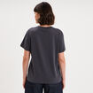 T-shirt droit coton C&eacute;line Dion gris fonc&eacute; femme