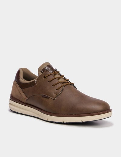 Derbies &agrave; lacets marron homme