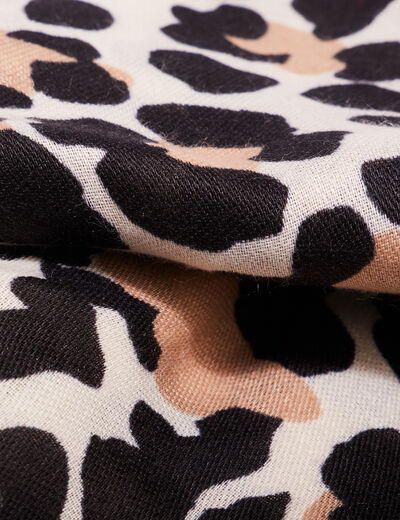 Foulard motif panthère sable femme