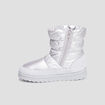 Bottines matelass&eacute;es doubl&eacute;es gris argent femme