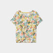 T-shirt taille effet noué coton blanc femme