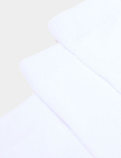 Lot 10 paires chaussettes blanc femme