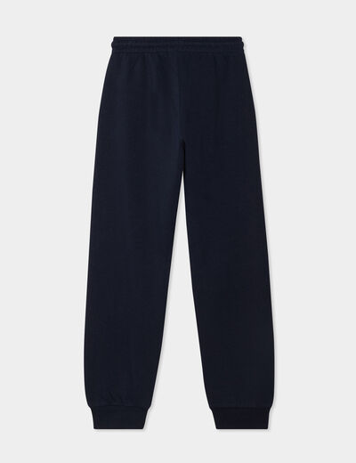 Pantalon de jogging molleton bleu marine fille