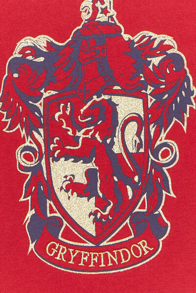 Sweat col rond coton Harry Potter bordeaux fille
