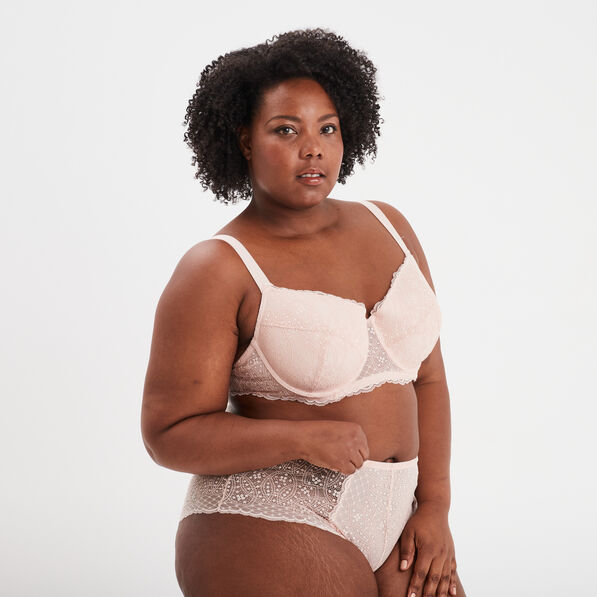 soutien gorge emboitant a dentelle izzie rose pastel femmegt Soutien-gorge emboîtant à dentelle Izzie rose pastel femme grande taille