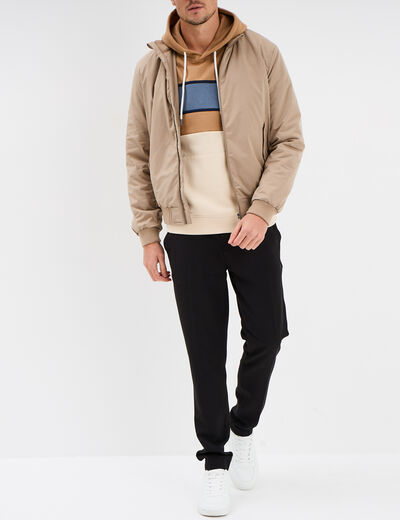 Blouson zippé col montant Creeks taupe homme