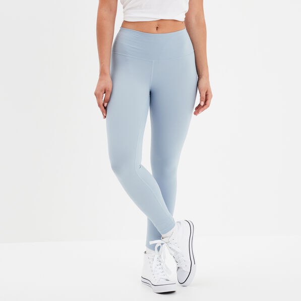 Legging stretch taille élastiquée bleu gris femme
