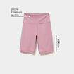 Short cycliste de sport taille haute mauve femme
