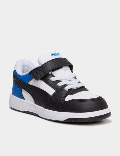 Baskets &agrave; scratchs Puma Rebound Slam bleu electrique gar&ccedil;on