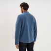 Sweat polaire col camionneur bleu gris homme