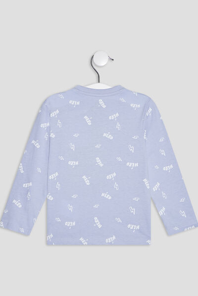 T-shirt manches longues Creeks bleu ciel bébé garçon