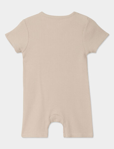 Ensemble combinaison et chaussettes taupe bébé garçon
