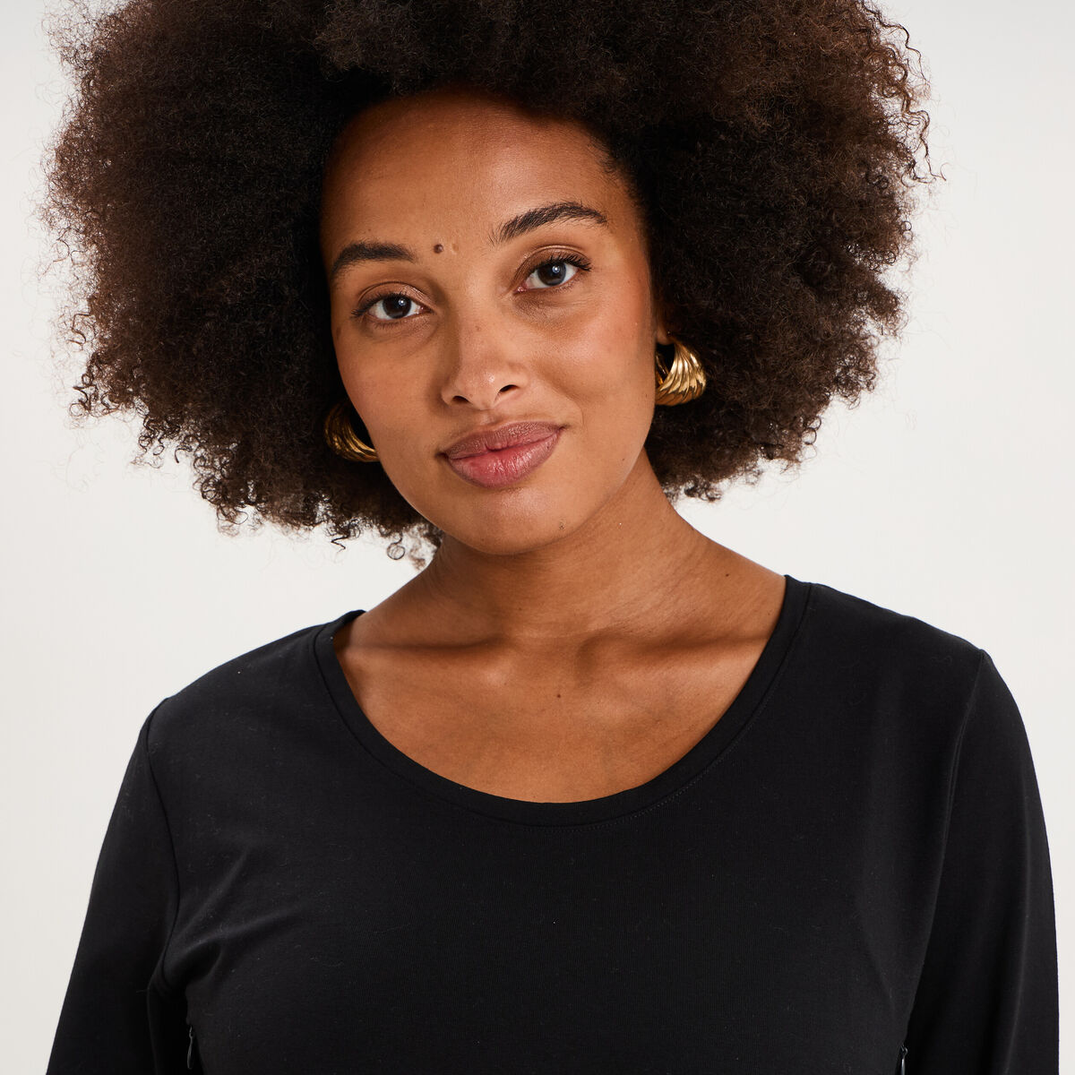 T-shirt allaitement manches longues noir femme maternit&eacute;