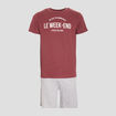 Ensemble pyjama 2 pi&egrave;ces bordeaux homme