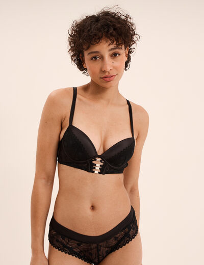 Soutien-gorge padd&eacute; noir femme